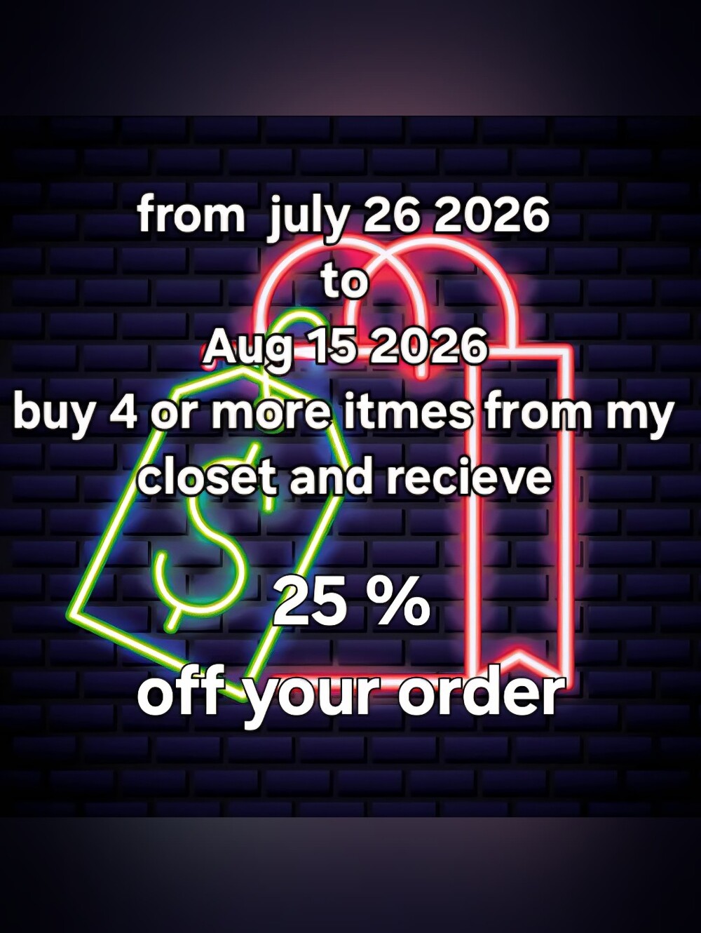 Buy 4 Or More Items And Get 25% Off